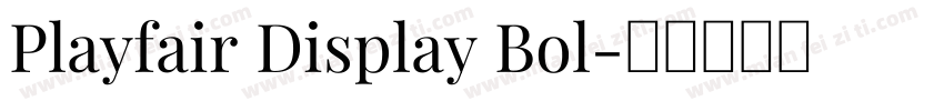 Playfair Display Bol字体转换